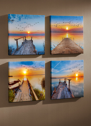LED-bild, uppsättning av 4