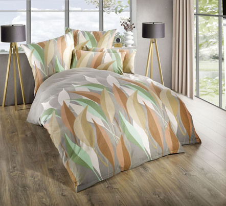 Sängkläder set med bladdesign