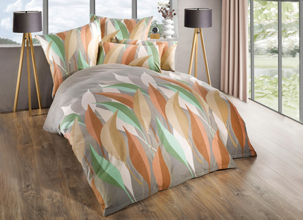 Sängkläder set med bladdesign