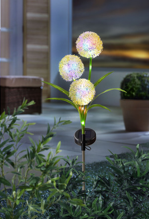 LED-lampa med 3 bollblommor