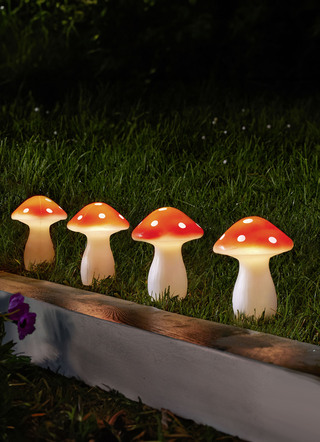 Plast LED-svampar, set om 4