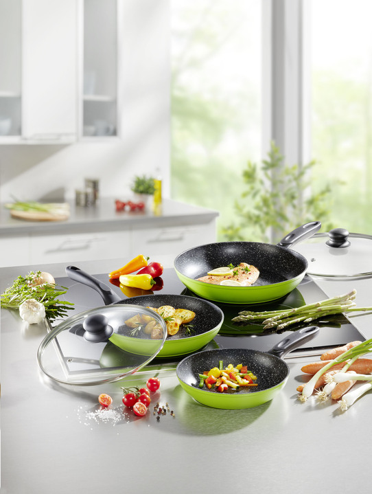 Grytor & stekpannor - 5-delat set med non-stick-beläggning, i färg GRÖN Utsikt 1