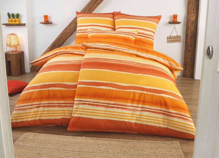 Påslakanset - Dubbelsidigt tryckt sängklädesset i polycotton-kvalitet, i storlek 111 (40x80 cm + 135x200 cm) till 115 (80x80 cm + 155x220 cm), i färg TERRA Utsikt 1