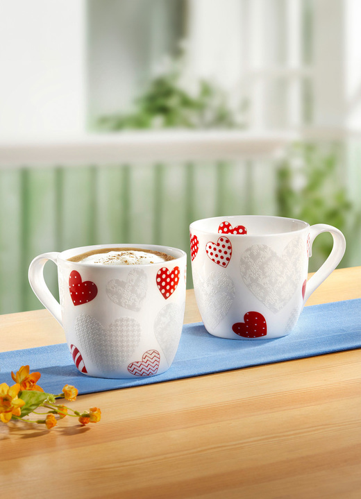 Hushåll - Feel the Love-mugg från Könitz, i färg VIT RÖD Utsikt 1