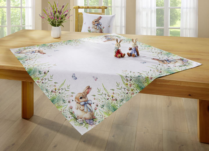 Hemtextil - Bords- och rumsdekoration med vårmotiv, i storlek 101 (löpare, 40x 90 cm) till 404 (örngott, 40x 40 cm), i färg MULTICOLOR Utsikt 1