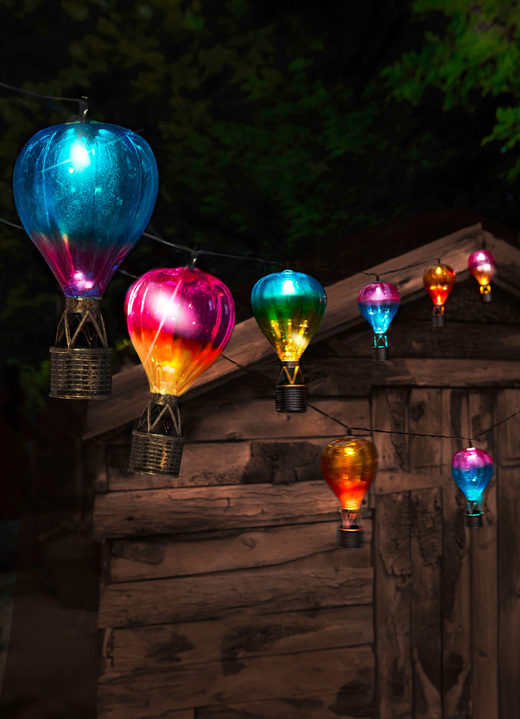Trädgårdsbelysning - Solar ljus kedja med färgglada ballonger, i färg BUNT Utsikt 1