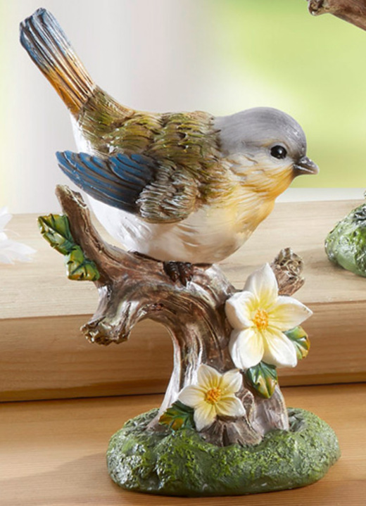 Figurer - Fåglar på gren, i färg FÄRGRIK, I utförande Bird on Branch, set om 2 Utsikt 1