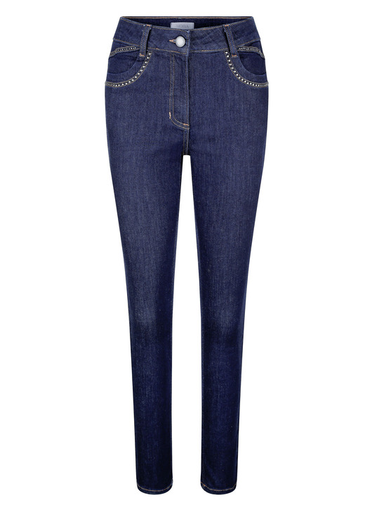 - Jeans i 4-ficksmodell, i storlek 021 till 052, i färg DUNKELBLAU Utsikt 1