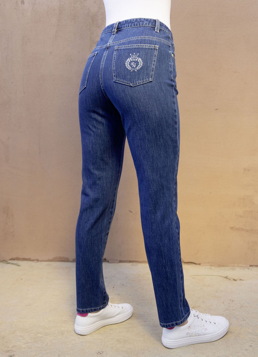 Byxor med knapp & dragkedja - Fina jeans, i storlek 017 till 052, i färg JEANS BLÅ Utsikt 1