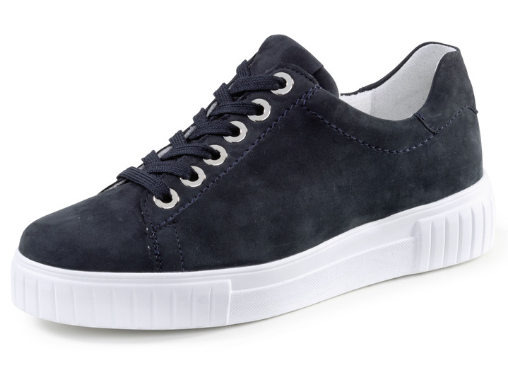 Damskor - ELENA EDEN sneakers i nubuckläder, i storlek 3 1/2 till 8, i färg DUNKELBLAU Utsikt 1