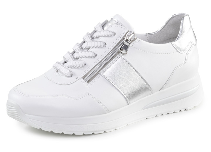 Damskor - ELENA EDEN sneakers av nappaläder, i storlek 3 1/2 till 8, i färg WEISS-SILBER Utsikt 1