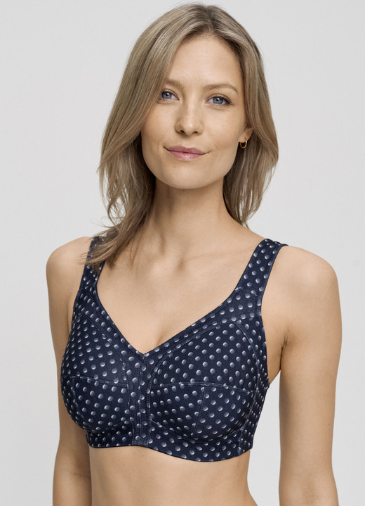 Bras - Susa bh med snygg prickdesign, i storlek 080 till 120, i kopp B, i färg MARINE-WEISS Utsikt 1