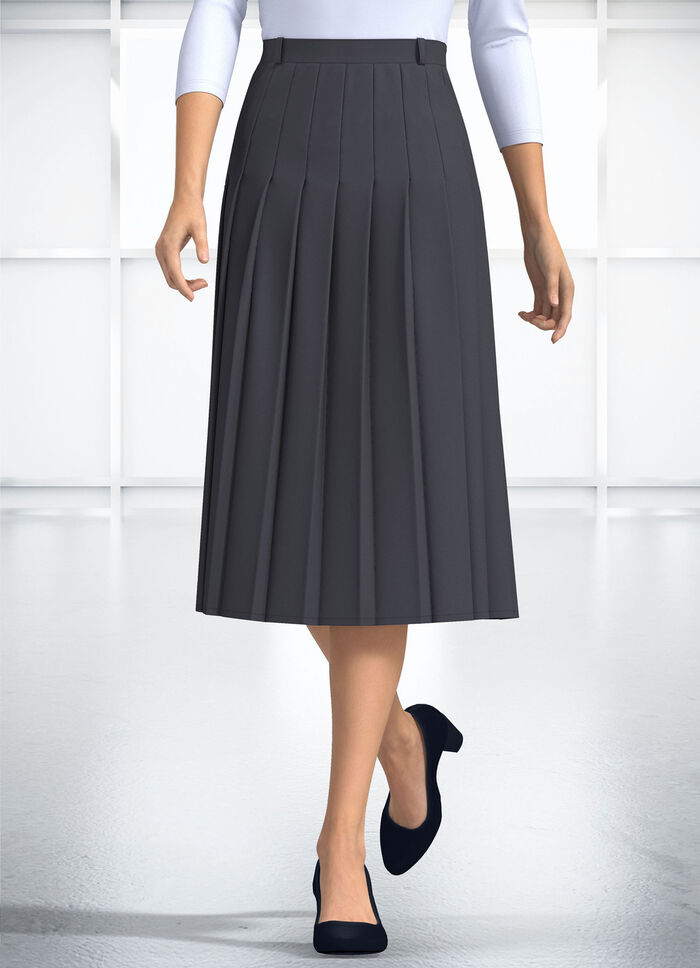 Kjol med veck runtom DUNKELGRAU