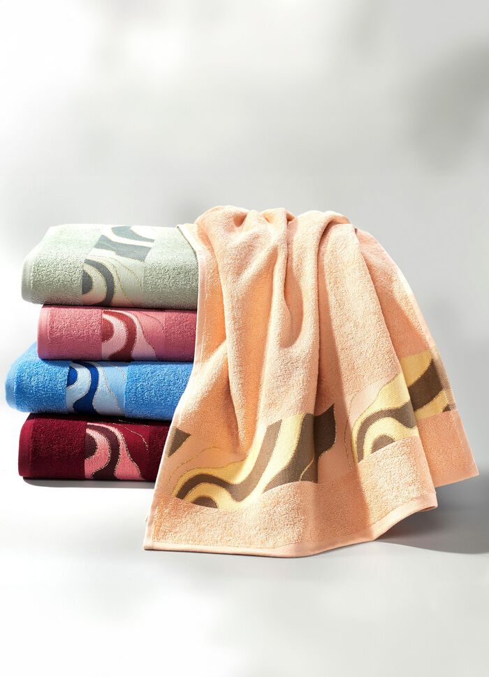 Fantastisk frott&eacute;serie med tryckt jacquardkant 