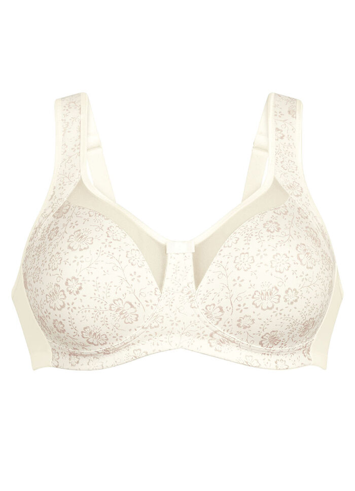 Anita-bh med diskret blommönster och förböjda kupor 