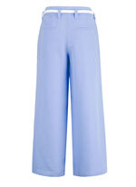 Culottes med ett trendigt snörbälte AZURBLÅ