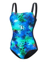 Schwab baddr&auml;kt med halvkorsett och volanger 