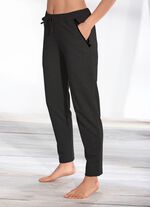 Byxor med bekvämt elastiskt midjeband SVART