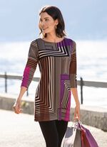 Tunika med moderiktig platt halsringning 