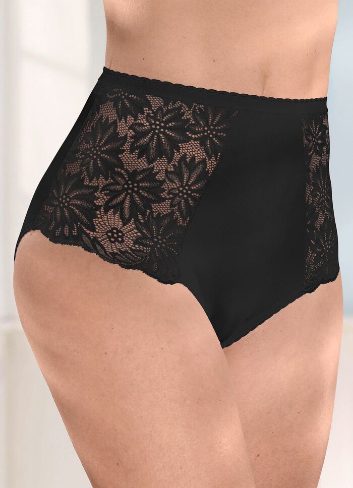 Fyrapack trosor med blommig elastisk spets 