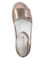 Ranger-sandal med avtagbar l&auml;derfotb&auml;dd ANTIKGULD