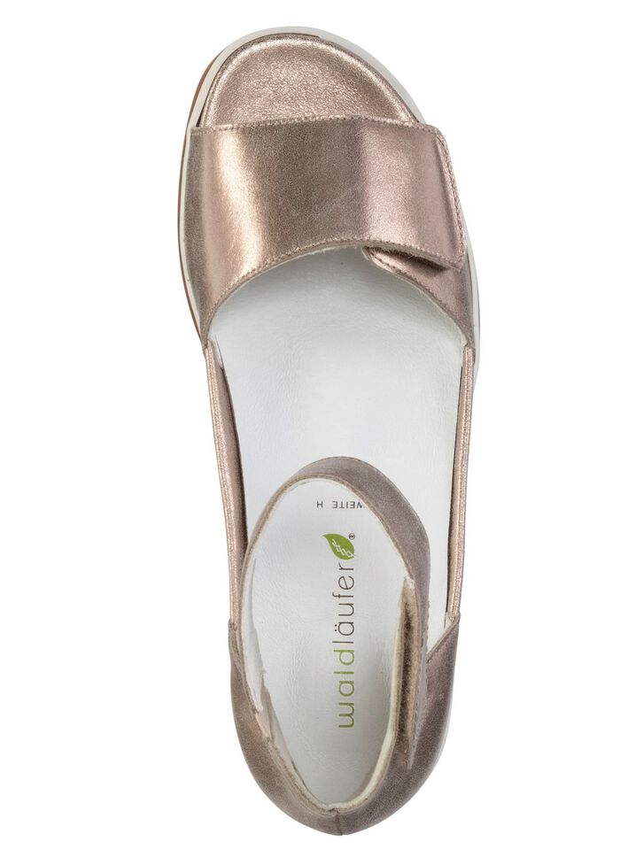 Ranger-sandal med avtagbar l&auml;derfotb&auml;dd ANTIKGULD