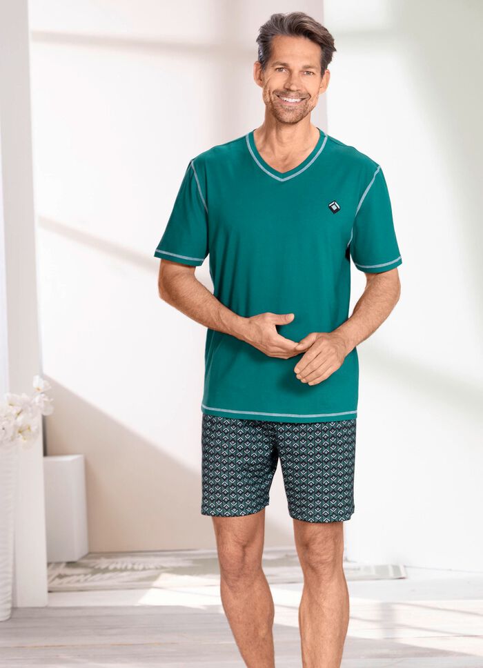 Shorty med broderat motiv och designade shorts 