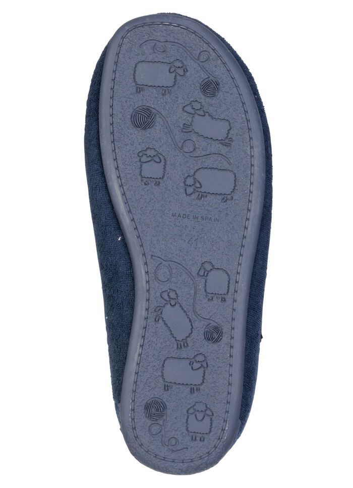 Klassiska herrtofflor med uttagbar fotb&auml;dd BLAU