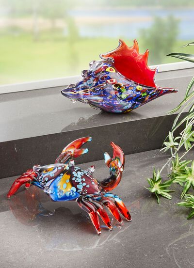 F&auml;rgglada glasfigurer 