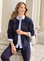 Kofta med jacquardm&ouml;nster 