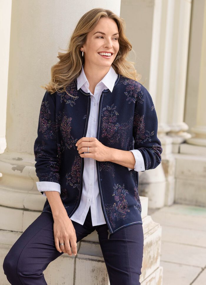 Kofta med jacquardm&ouml;nster 