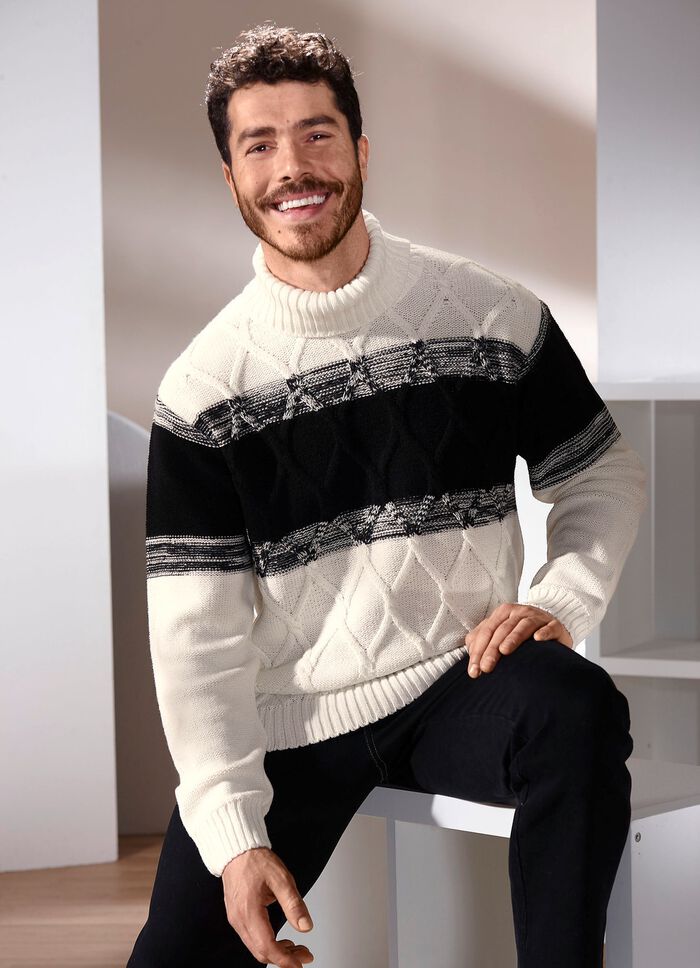 Kabelstickad polotr&ouml;ja 