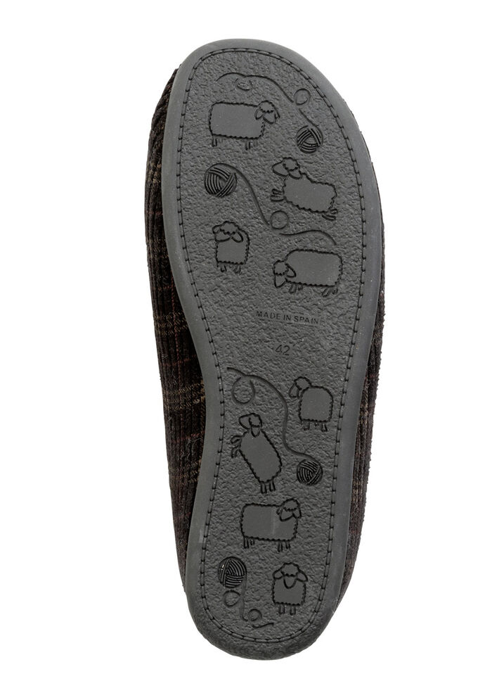 Textiltofflor med avtagbar fotbädd SVART