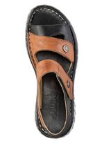 Gemini sandal med metallsmycken SVART-KONJAK