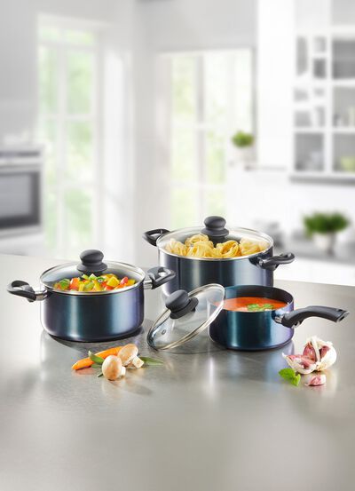 Meteor 6-delad gryta med diamantkeramisk non-stick premiumbel&auml;ggning 