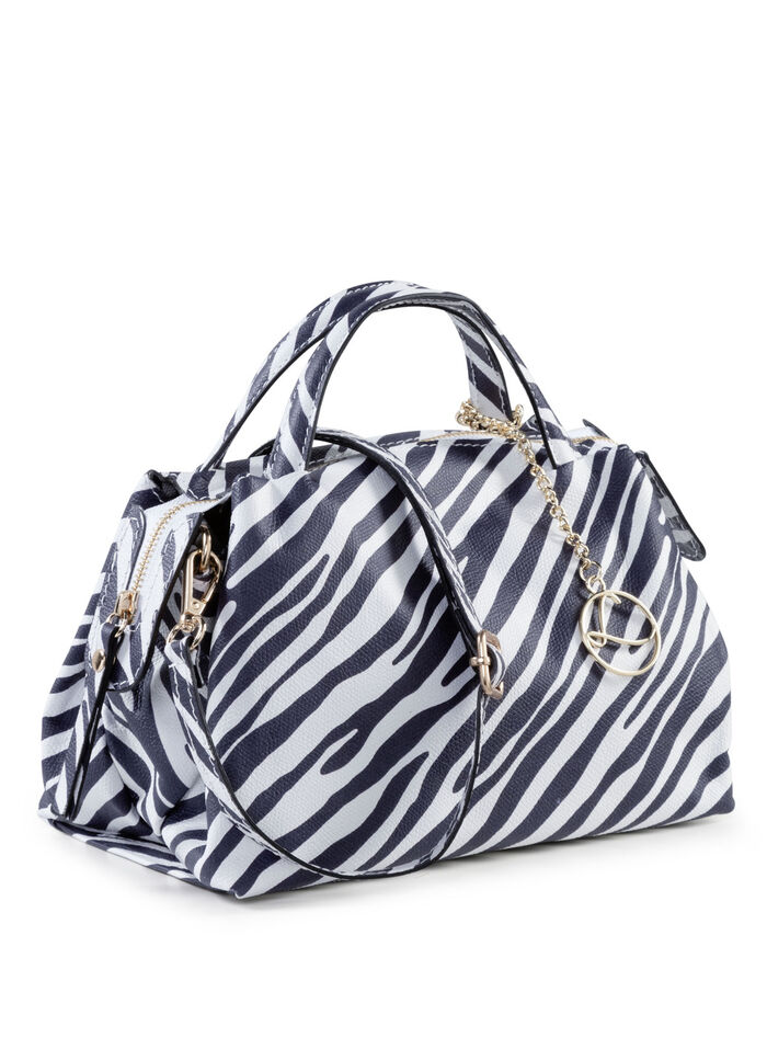 Laurinaväska med zebradesign SCHWARZ-WEISS