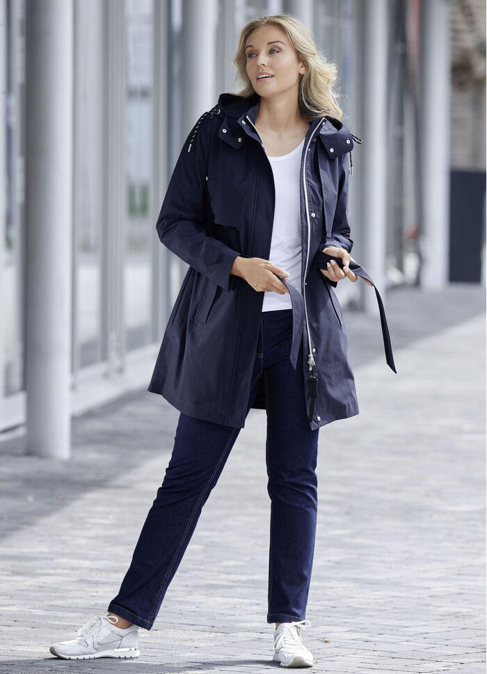 Funktionell trenchcoat med bälte, 