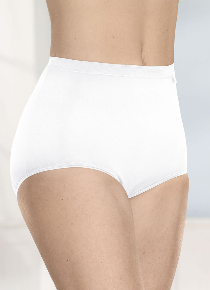 brio lingerie fempack trosor med diskreta glansiga ytor, 