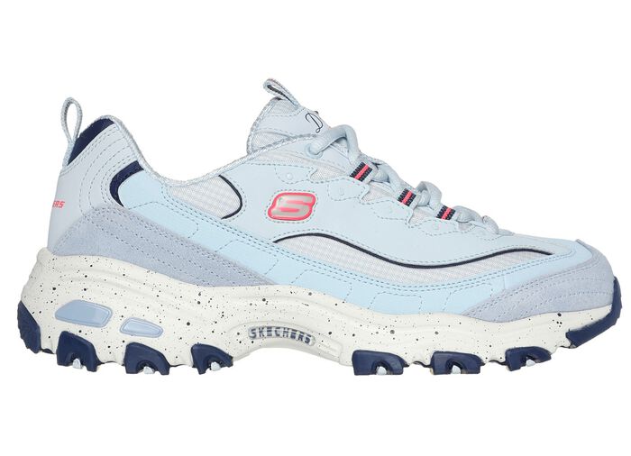 SKECHERS sneakers med sn&ouml;rning och mockakanter 