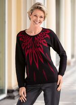 Tr&ouml;ja med elegant gl&auml;nsande jacquard 