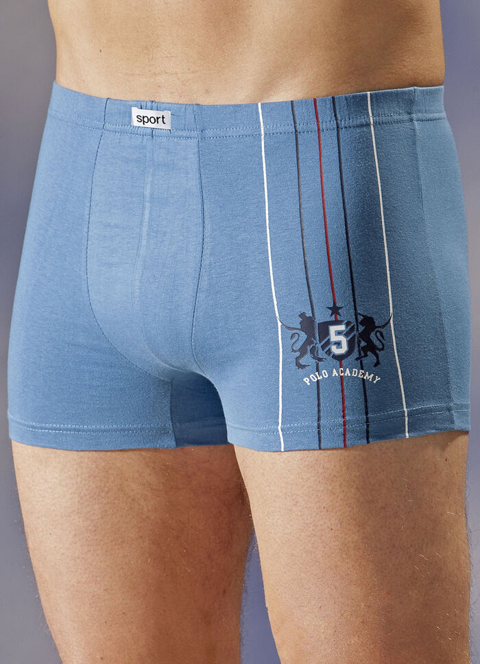 Paket med fyra byxor, enf&auml;rgade, motivtryck 