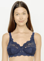 Susa tv&aring;pack-bh med delikat elastisk spets 1X MARINE, 1X WEISS