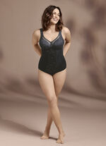 Anita byxkorsett med genomskinliga tyllinl&auml;gg SCHWARZ