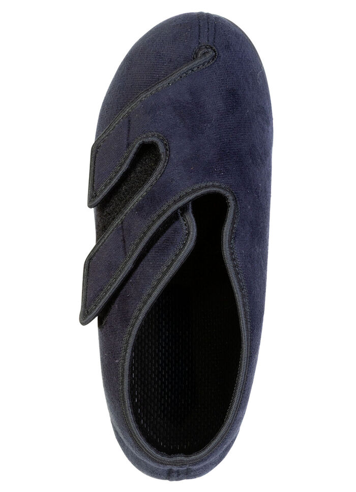 Bekväma damskor med kardborreband, bredd H, med uttagbar fotbädd SCHWARZ