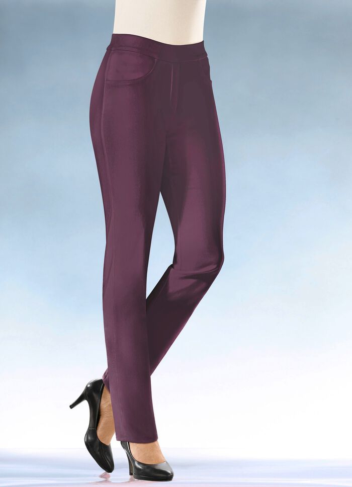 Mjuka stretchbyxor i bekv&auml;m slip-on-modell 