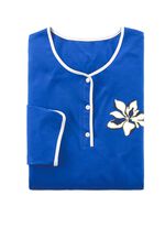 Tv&aring;-pack nattskjortor, enf&auml;rgad och helt&auml;ckande design med knappsl&aring; 