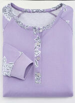 Tvåpack nattlinnen, knälånga med knappslå 