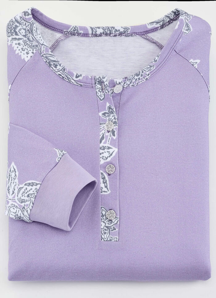 Tvåpack nattlinnen, knälånga med knappslå 