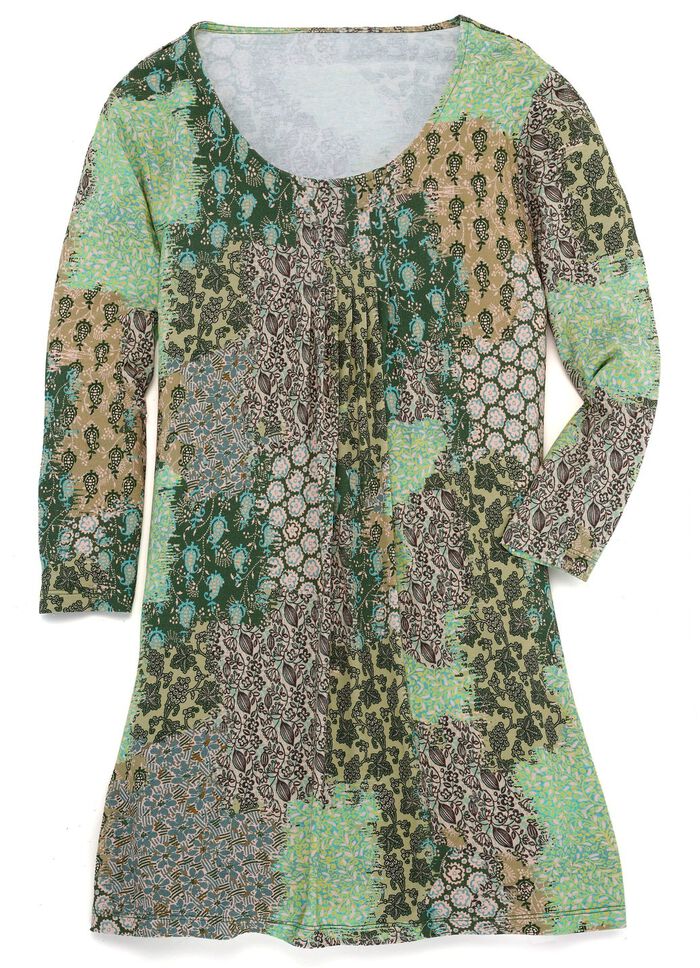 L&aring;ng skjorta med veck fram i 3 f&auml;rger LJUSGR&Ouml;N-F&Auml;RGIG