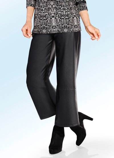 Byxor i mjukt nappaimitation 